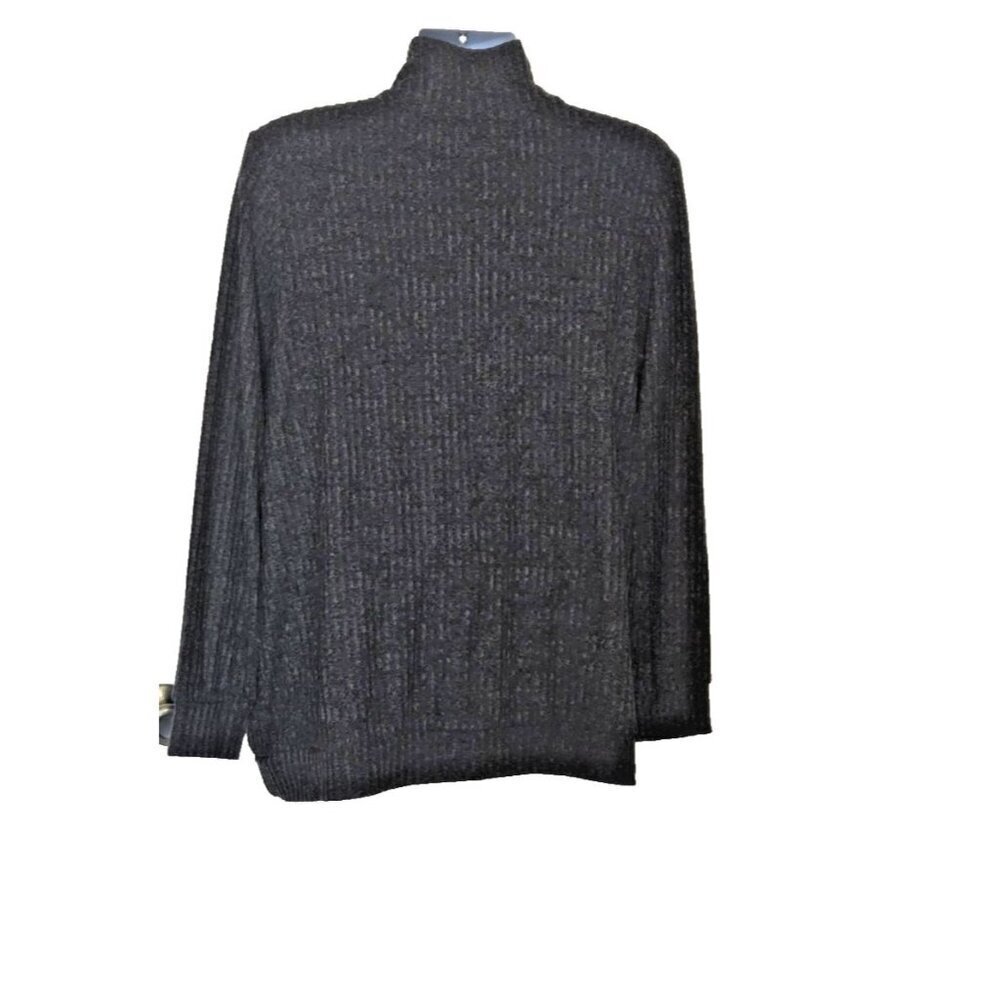 Torrid Relaxed Super Soft Rib Quarter Zip Sweatshirt dark gray size 3X - Picture 4 of 6